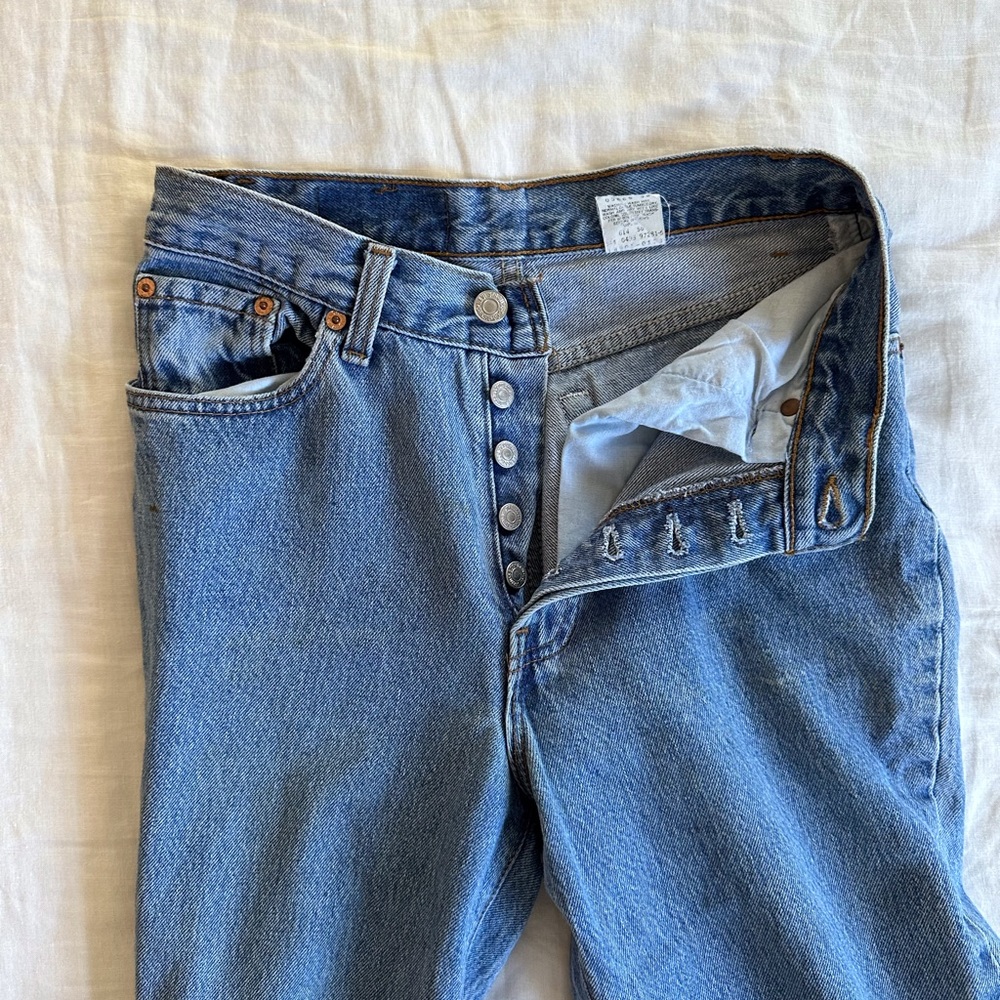 Vintage Levi’s 501 blue button fly made in USA